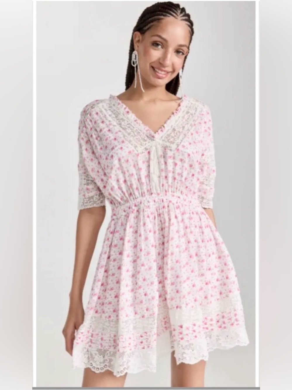LoveShackFancy Newton Dress Poppy Pink Size XS